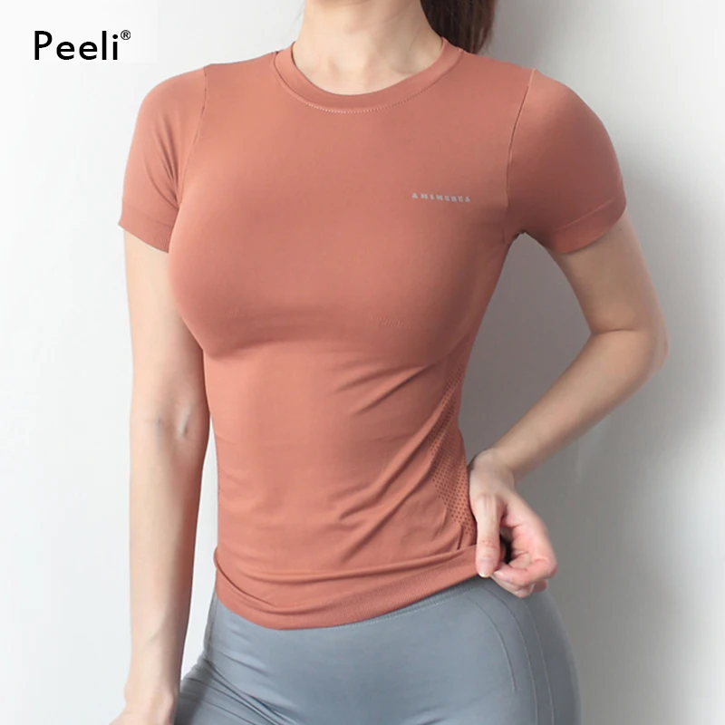 Tee Shirt de Sport Manches Courtes Femme - Yoga & Fitness